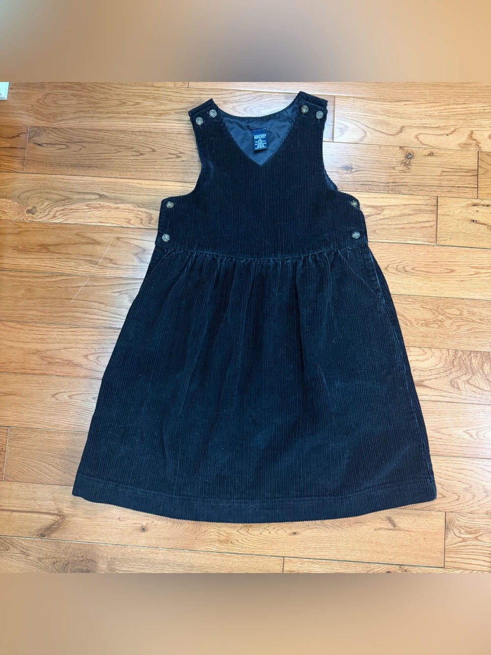 Vintage 90s Lands’ End Corduroy Jumper Dress Cottagecore Kids